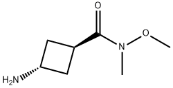 Cyclobutanecarboxamide, 3-amino-N-methoxy-N-methyl-, trans- (9CI)