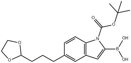 2-硼-5-[3-(1,3-二氧烷-2-基)丙基]-1H-吲哚-1-羧酸-1-(1,1-二甲基乙酯)