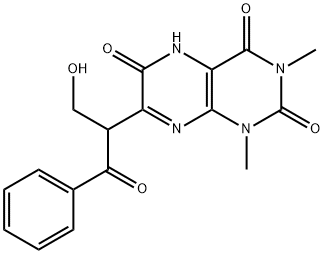 2,?4,?6(3H)?-?Pteridinetrione, 1,?5-?dihydro-?7-?[1-?(hydroxymethyl)?-?2-?oxo-?2-?phenylethyl]?-?1,?3-?dimethyl- (9CI)