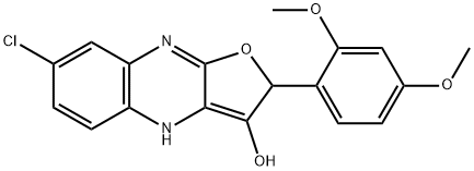 Furo[2,?3-?b]?quinoxalin-?3-?ol, 7-?chloro-?2-?(2,?4-?dimethoxyphenyl)?-?2,?4-?dihydro- (9CI)