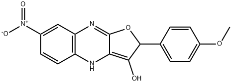 Furo[2,?3-?b]?quinoxalin-?3-?ol, 2,?4-?dihydro-?2-?(4-?methoxyphenyl)?-?7-?nitro- (9CI)
