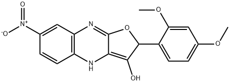 Furo[2,?3-?b]?quinoxalin-?3-?ol, 2-?(2,?4-?dimethoxyphenyl)?-?2,?4-?dihydro-?7-?nitro- (9CI)