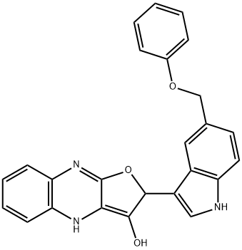 Furo[2,?3-?b]?quinoxalin-?3-?ol, 2,?4-?dihydro-?2-?[5-?(phenoxymethyl)?-?1H-?indol-?3-?yl]?- (9CI)