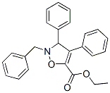 5-Isoxazolecarboxylic  acid,  2,3-dihydro-3,4-diphenyl-2-(phenylmethyl)-,  ethyl  ester