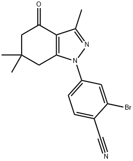 Benzonitrile, 2-broMo-4-(4,5,6,7-tetrahydro-3,6,6-triMethyl-4-oxo-1H-indazol-1-yl)-
