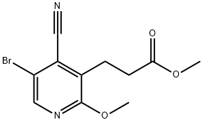 3-Pyridinepropanoic  acid,  5-bromo-4-cyano-2-methoxy-,  methyl  ester