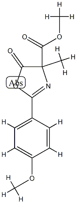 4-Oxazolecarboxylic  acid,  4,5-dihydro-2-(4-methoxyphenyl)-4-methyl-5-oxo-,  methyl  ester