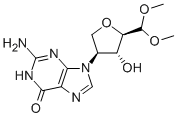 4-(2-AMINO-1,6-DIHYDRO-6-OXO-9H-PURIN-9-YL)-2,5-ANHYDRO-4-DEOXY-1-(DIMETHYL ACETAL)-L-LYXOSE