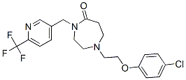 1-[2-(4-CHLOROPHENOXY)ETHYL]-4-([6-(TRIFLUOROMETHYL)PYRIDIN-3-YL]METHYL)-1,4-DIAZEPAN-5-ONE