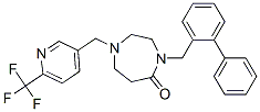 4-(BIPHENYL-2-YLMETHYL)-1-([6-(TRIFLUOROMETHYL)PYRIDIN-3-YL]METHYL)-1,4-DIAZEPAN-5-ONE