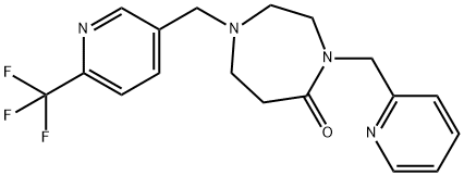 4-(PYRIDIN-2-YLMETHYL)-1-([6-(TRIFLUOROMETHYL)PYRIDIN-3-YL]METHYL)-1,4-DIAZEPAN-5-ONE
