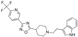 3-[2-(4-(3-[6-(TRIFLUOROMETHYL)PYRIDIN-3-YL]-1,2,4-OXADIAZOL-5-YL)PIPERIDIN-1-YL)ETHYL]-1H-INDOLE