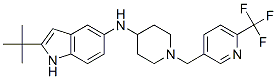 2-TERT-BUTYL-N-(1-([6-(TRIFLUOROMETHYL)PYRIDIN-3-YL]METHYL)PIPERIDIN-4-YL)-1H-INDOL-5-AMINE