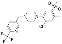 1-[2-CHLORO-4-METHYL-5-(METHYLSULFONYL)PHENYL]-4-([6-(TRIFLUOROMETHYL)PYRIDIN-3-YL]METHYL)PIPERAZINE