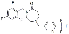 4-(2,4,6-TRIFLUOROBENZYL)-1-([6-(TRIFLUOROMETHYL)PYRIDIN-3-YL]METHYL)-1,4-DIAZEPAN-5-ONE