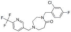 4-(2-CHLORO-4-FLUOROBENZYL)-1-([6-(TRIFLUOROMETHYL)PYRIDIN-3-YL]METHYL)-1,4-DIAZEPAN-5-ONE