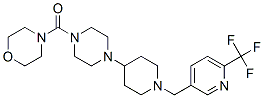 4-([4-(1-([6-(TRIFLUOROMETHYL)PYRIDIN-3-YL]METHYL)PIPERIDIN-4-YL)PIPERAZIN-1-YL]CARBONYL)MORPHOLINE