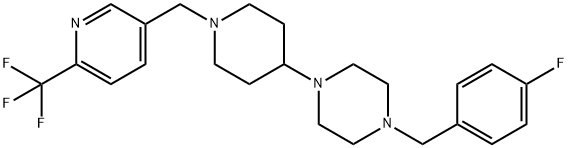 1-(4-FLUOROBENZYL)-4-(1-([6-(TRIFLUOROMETHYL)PYRIDIN-3-YL]METHYL)PIPERIDIN-4-YL)PIPERAZINE