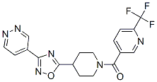 4-[5-(1-([6-(TRIFLUOROMETHYL)PYRIDIN-3-YL]CARBONYL)PIPERIDIN-4-YL)-1,2,4-OXADIAZOL-3-YL]PYRIDAZINE