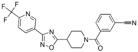 3-[(4-(3-[6-(TRIFLUOROMETHYL)PYRIDIN-3-YL]-1,2,4-OXADIAZOL-5-YL)PIPERIDIN-1-YL)CARBONYL]BENZONITRILE