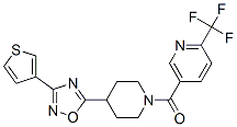 5-((4-[3-(3-THIENYL)-1,2,4-OXADIAZOL-5-YL]PIPERIDIN-1-YL)CARBONYL)-2-(TRIFLUOROMETHYL)PYRIDINE