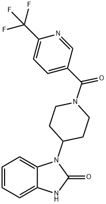 1-(1-([6-(TRIFLUOROMETHYL)PYRIDIN-3-YL]CARBONYL)PIPERIDIN-4-YL)-1,3-DIHYDRO-2H-BENZIMIDAZOL-2-ONE