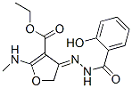 3-Furancarboxylic  acid,  4,5-dihydro-4-[(2-hydroxybenzoyl)hydrazono]-2-(methylamino)-,  ethyl  ester  (9CI)