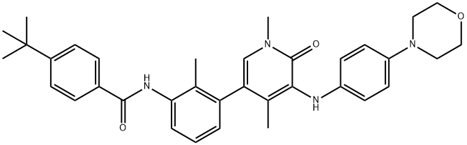 Benzamide,  N-[3-[1,6-dihydro-1,4-dimethyl-5-[[4-(4-morpholinyl)phenyl]amino]-6-oxo-3-pyridinyl]-2-methylphenyl]-4-(1,1-dimethylethyl)-