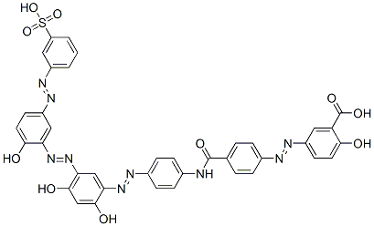 5-[[4-[[[4-[[2,4-dihydroxy-5-[[2-hydroxy-5-[(3-sulphophenyl)azo]phenyl]azo]phenyl]azo]phenyl]amino]carbonyl]phenyl]azo]salicylic acid