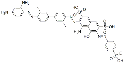 4-amino-3-[[4||-||-[(2,4-diaminophenyl)azo]-3,3||-||-dimethyl[1,1||-||-biphenyl]-4-yl]azo]-5-hydroxy-6-[(4-sulphophenyl)azo]naphthalene-2,7-disulphonic acid
