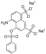 4-amino-5-[(phenylsulphonyl)oxy]naphthalene-1,7-disulphonic acid, sodium salt