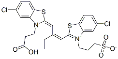 2-[2-[[3-(2-carboxyethyl)-5-chloro-3H-benzothiazol-2-ylidene]methyl]but-1-enyl]-5-chloro-3-(3-sulphonatopropyl)benzothiazolium