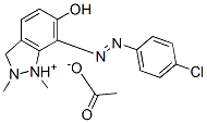 7-[(4-chlorophenyl)azo]-6-hydroxy-1,2-dimethyl-1H-indazolium acetate