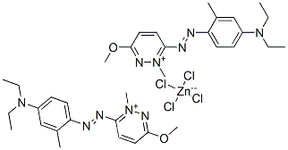 bis[6-[[4-(diethylamino)-o-tolyl]azo]-3-methoxy-1-methylpyridazinium] tetrachlorozincate(2-)