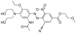 2-methoxyethyl 4-[[2-(acetylamino)-4-[bis(2-hydroxyethyl)amino]-5-ethoxyphenyl]azo]-3-cyano-5-nitrobenzoate