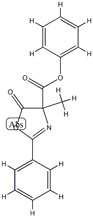4-Oxazolecarboxylic  acid,  4,5-dihydro-4-methyl-5-oxo-2-phenyl-,  phenyl  ester