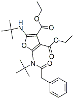 3,4-Furandicarboxylic  acid,  2-[(1,1-dimethylethyl)amino]-5-[(1,1-dimethylethyl)(phenylacetyl)amino]-,  diethyl  ester  (9CI)
