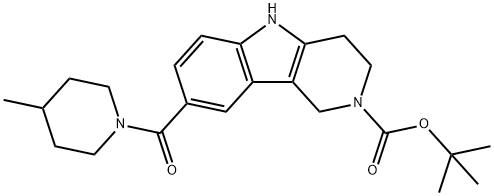 tert-butyl 8-[(4-Methylpiperidin-1-yl)carbonyl]-1,3,4,5-tetrahydro-2H-pyrido[4,3-b]indole-2-carboxylate