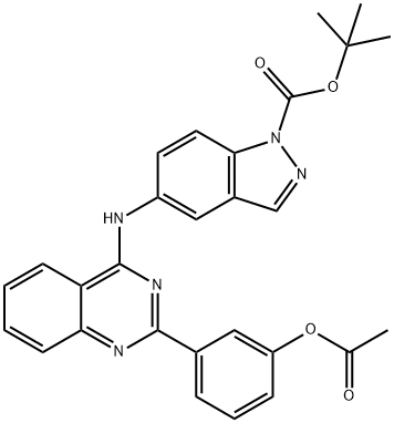 1H-Indazole-1-carboxylic acid, 5-[[2-[3-(acetyloxy)phenyl]-4-quinazolinyl]amino]-, 1,1-dimethylethyl ester