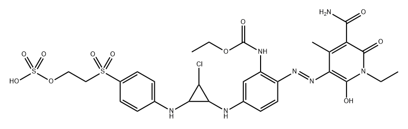 Carbamic  acid,  [2-[[5-(aminocarbonyl)-1-ethyl-1,6-dihydro-2-hydroxy-4-methyl-6-oxo-3-pyridinyl]azo]-5-[[2-chloro-3-[[4-[[2-