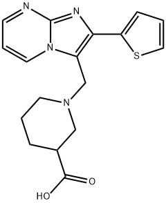 1-(2-THIOPHEN-2-YL-IMIDAZO[1,2-A]PYRIMIDIN-3-YLMETHYL)-PIPERIDINE-3-CARBOXYLIC ACID