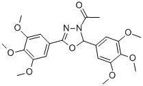 1,3,4-OXADIAZOLE, 3-ACETYL-2,3-DIHYDRO-2,5-BIS(3,4,5-TRIMETHOXYPHENYL)-