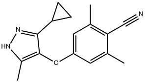 4-((3-cyclopropyl-5-methyl-1H-pyrazol-4-yl)oxy)-2,6-dimethylbenzonitrile