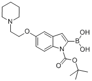2-硼-5-[2-(1-哌啶基)乙氧基]-1H-吲哚-1-羧酸-1-(1,1-二甲基乙基)酯