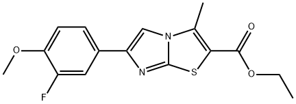 6-(3-FLUORO-4-METHOXYPHENYL)-3-METHYLIMIDAZO[2,1-B]THIAZOLE-2-CARBOXYLIC ACID ETHYL ESTER