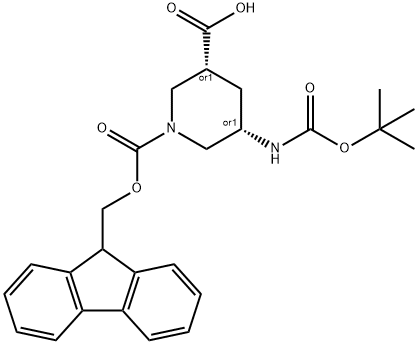 REL-(3R,5S)-1-(((9H-芴-9-基)甲氧基)羰基)-5-((叔丁氧基羰基)氨基)哌啶-3-羧酸
