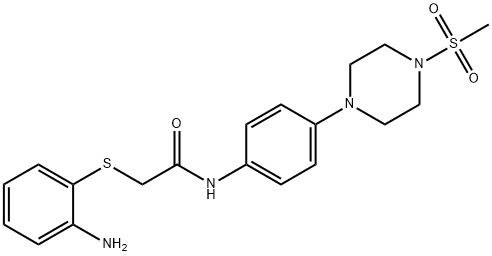 2-[(2-aminophenyl)sulfanyl]-N-{4-[4-(methylsulfonyl)-1-piperazinyl]phenyl}acetamide