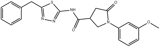 N-(5-benzyl-1,3,4-thiadiazol-2-yl)-1-(3-methoxyphenyl)-5-oxopyrrolidine-3-carboxamide