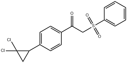 1-[4-(2,2-dichlorocyclopropyl)phenyl]-2-(phenylsulfonyl)ethanone