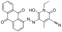 3-Pyridinecarbonitrile,  5-[(9,10-dihydro-9,10-dioxo-1-anthracenyl)azo]-1-ethyl-1,2-dihydro-6-hydroxy-4-methyl-2-oxo-  (9CI)